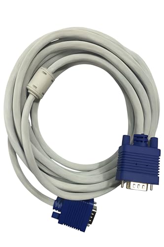 Image of Upix Male to Male VGA Cable 4.5 Meters (15 Feet) - Supports PC, Monitor, TV, LCD /LED, Plasma, Projector, TFT