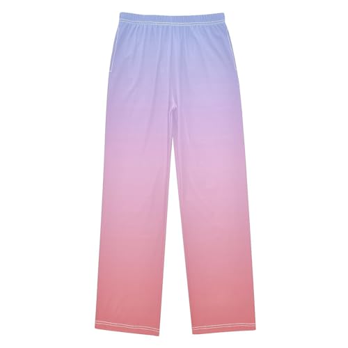 GuoChe Boy Pajama Pants Cotton Pink Purple Gradient
