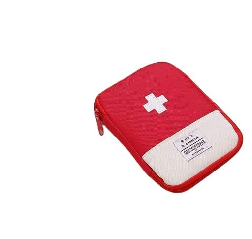 KENYS First Aid Bag,Empty First Aid Pouch,Mini Portable Medical Bag for Outdoor Camping Hiking Travel Emergency,Multifunction Emergency Medicine Storage Red colorr-image-33