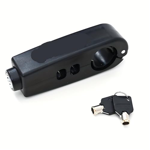 Antivol de guidon de moto noir avec cadenas double verrouillage pour levier de frein et de poignée