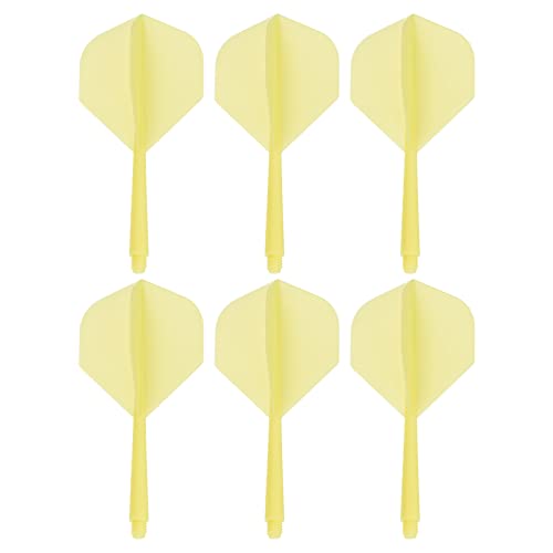 PATIKIL Integrated Dart Shaft & Flights, 6 Pack Lightweight Dart Flight Set, Yellow