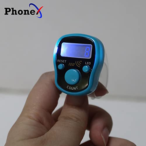 Phonex Tally Counter Clicker: Digital Finger Counter Tasbeeh Handheld, Pitch Counters For Accurate Tracking In Coaching, Knitting, Fishing, Golf, And Rowing. Beeps At Every 100 Counting - Set Of 2 #TOP7