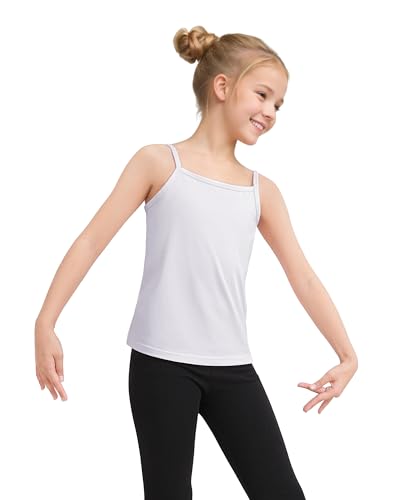 Image of Auranso Girls Undershirts Toddler Camisole Adjustable Straps Cami Tank Tops