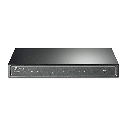 TP-Link SG2008 8 Port Gigabit Switch, 8× Gigabit RJ45 ports include 1x PD port, Network switch, Power Saving, Plug & Play, Metal Case, Ethernet Switc