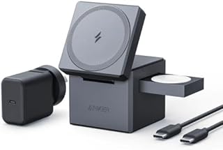 شاحن لاسلكي 3 في 1 بتصميم مكعب من أنكر، يدعم ماج سيف