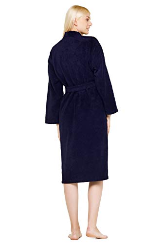 Terry Cloth Robes for Women and Men 100% Turkish Cotton Kimono Womens Robe Mens Bathrobe | White Velour, XX-Large4