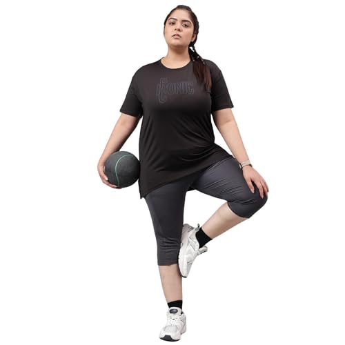 Image of MKH Women Breathable Active Gym Wear Tshirt | Dri Fit Poly Spandex Gym Top | Lightweight, Sportswear for Workout, Running & Yoga| Round Neck Stretchable Casual Workout Top /MKHWT-6013