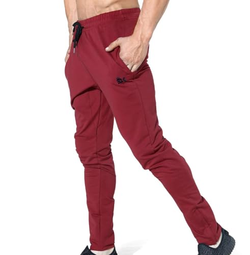 Image of BROKIG Mens Zip Joggers Pants - Casual Gym Workout Track Pants Comfortable Slim Fit Tapered Sweatpants with Pockets