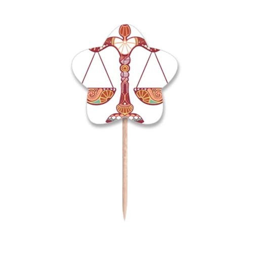 Cure-dents Balance constellation zodiaque drapeau étoile pour cocktail