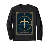 Sagittario Segno Zodiacale Arco e Freccia Simbolo Latino Maglia a Manica
