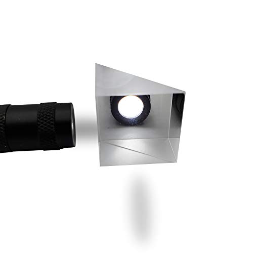Image of 25 mm Glass Right Angle Triangle Prism, Coated Reflecting Prism, Right Angle Prism Mirror, Component for Precision Optical Instruments (Pack of 3)