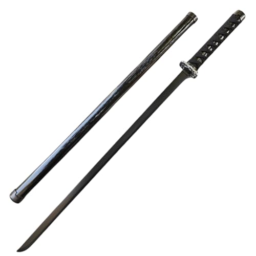 loyfreeyo居合刀 鞘付き木刀 練習 ファッショナブルなスタイル 軽量 剣道 愛好家への贈り物 和風 パーティーに最適 ディスプレイ コレクターアイテム 手作 ファッショナブル フェンシング練習 屋内 筋力トレーニング トレーニング (A)