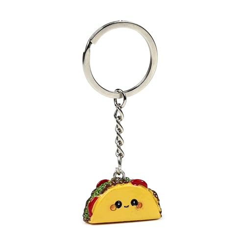 Puckator Porte-clés en résine en forme de Taco mexicain, gadgets à collectionner Foodiemals, jaune, Taglia unica