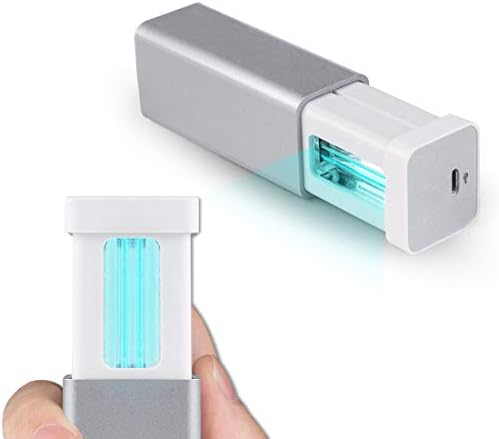 Monja UV Light Sanitizer, Handheld Sanitizer Wand, Portable Disinfection Light with LED Flashlight, Rechargeable Mini Sterilizer for Wardrobe, Living Room, Bedroom, Bathroom
