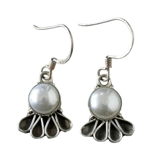 Boucles d'oreilles perle d'eau douce naturelle d'exception en argent sterling 925 plaqué argent
