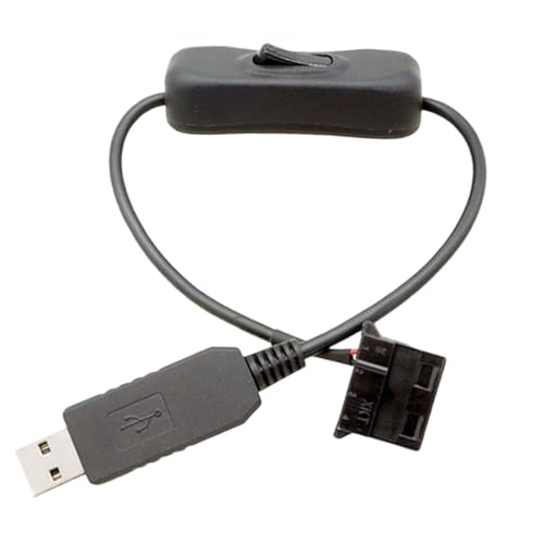 Ratpzou Adaptador de Ventilador de PC - Convertidor PWM USB de 3 Pines/4 Pines, Adaptador Elevador de Ventilador de Caja - para PC, computadora, Dispositivos electrónicos, de refrigeración