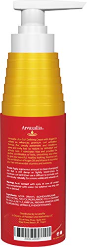 Arvazallia Ultra Curl Defining Cream with Argan Oil for Wavy and Curly Hair