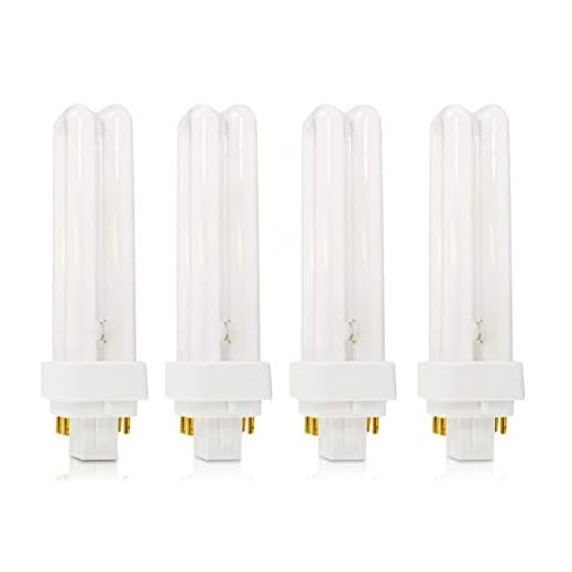 (4 Pack) CFL Bulbs Direct Generic Replacement for Panasonic FDS18E35/4 18W 3500K Double Tube, 4 Pin G24q-2 Base, Compact Fluorescent Light Bulbs