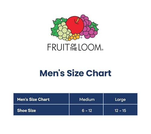 Fruit of the Loom Work Socks for Men - Cotton Crew Socks 5 Pack - Thick Cushioned Boot Socks, Heavy Duty, Shoe Size 6-124