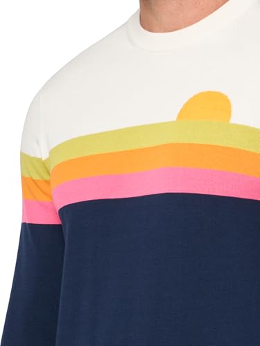 Mr Turk Men's Crewneck Pullover Sweater, Ink Multi3