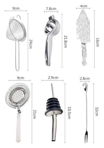 Cocktail Shaker Set Kit de Bartender Acero Inoxidable miniatura 4