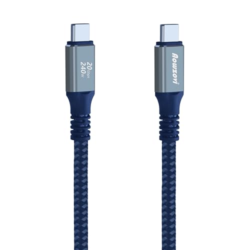 Aowzovi USB C to USB C Cable 240W PD 3.1 Gen2 Fast Charging Cable for MacBook Pro/Air, Galaxy S21/S20/Note 10/10+/S9/S8/Note 9, iPad Pro, Transfer Data 6.6ft (1, Black, 6.6FT)