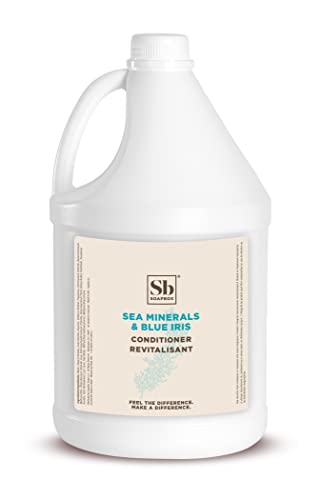 Image of Soapbox Sea Minerals & Blue Iris Conditioner, Refill Bulk Size For Rentals, Guest Rooms & Hotels - Clean Ingredients Free of Harsh Chemicals, Sulfates, Parabens & Silicones - 1 Gallon Bottle