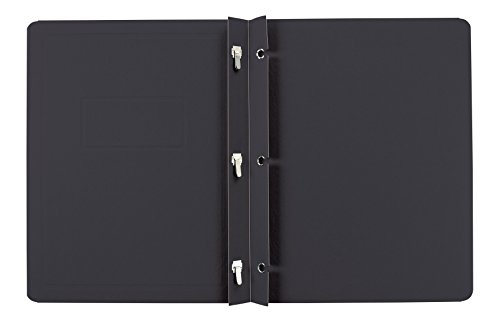 Oxford Title Panel and Border Front Report Covers, Black, Letter Size, 25 per Box, (52506EE)