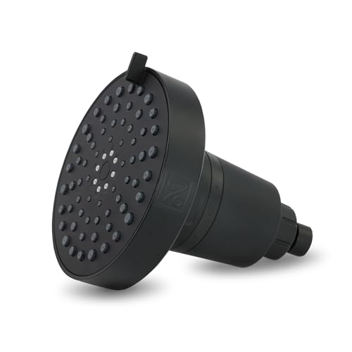 Image of SEVENTY 4-Setting Filtered Shower Head with Shower Filter in Matte Black - Helps Reduce Chlorine and Impurities for Healthier Hair, Skin and Scalp, Easy to Install (Model 12157)