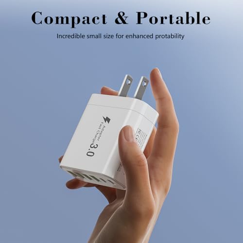 Image of USB Wall Charger Block, 70W 6-Port( 2USBC+4USBA) Fast Charging Block, USBC Multiport Wall Plug for iPhone 17 /16 /15 /14 /13 /12, Samsung S25 /S24 /S23,Universal Power Adapter