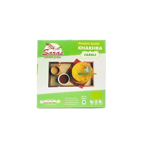 Saras Farali Khakhra - 200g (Pack of 2) - Nutritious and Crunchy Fasting Snack | Gluten-Free | Made with Premium Ingredients | Perfect for Vrat, Navratri, and Fasting Days