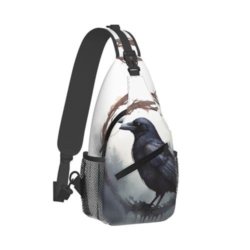 Sling Bag para Mujer y Hombre Negro Bolsa Cruzada miniatura 1