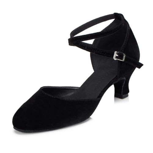 Sandales compensées femme noires 5cm idéales pour vos promenades et soirées d'été