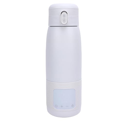 RASTKY Calentador de Leche Portátil, Calentamiento Rápido para Viajes, Calentador de Botellas con Batería Recargable para Viajes en Vehículos y Coches (500 ml 5000 mah)