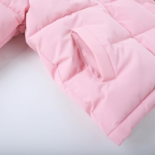 HILEELANG Baby & Kids Cotton Padded Puffer Jacket with Detachable Faux Fur Hood, Warm & Cozy Winter Coat for 1-6 Years3