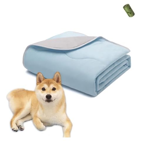 Pet Cooling Blankets & Sleeping Mat- Reversible Washable Durable Dog Bed Cover, EZ Clean. Perfect Indoors, Outdoors or in The Car.(XLarge, Blue-Grey) Cover