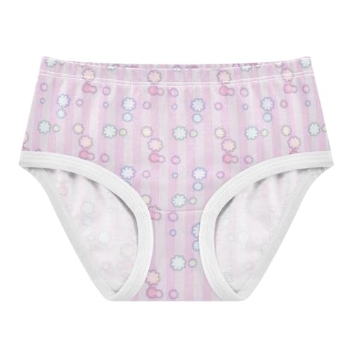 Girls' Underpants Kids Cotton Underwear Panties Briefs For Girl Age 2-8 Years Floral Flower Pattern