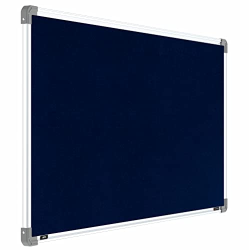 Image of Scholar Art Metis 2x4 Feet Fabric Pin-up Notice Board for Study Table & Kids Room | High Strength Velvet Cloth + High Density Soft Board for Pinning Photos, Sticky Notes & Reminders (Dark Blue)