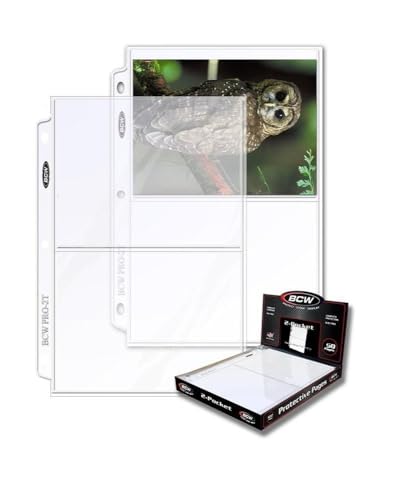 BCW Pro 2-Pocket Photo Protector Sleeves | 50 Count | 5