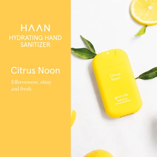 Haan Hydrating Hand Sanitizer With Aloe Vera (Refill Bag) Cleanses Your Hands While Moisturizing, Fresh Citrus Noon Scent ​- 3.4 Floz #TOP3