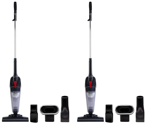 Image of AGARO Regal Plus Upright Vacuum Cleaner, 2-in-1, Handheld & Stick for Home and Office Use, 800 Watts, Transparent (Pack of 2)