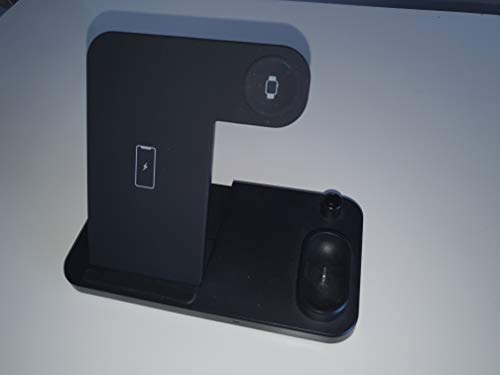 4 in 1 Wireless Ladegerät, Apple Watch & AirPods & Pencil Ladestation, Nachttisch-Modus für iWatch 5/4/3/2/1, Schnellladung für iPhone 11/11 Pro