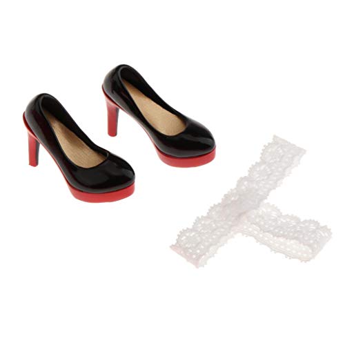 gazechimp Conjunto De Vestido E Roupa íntima 1/6 E Sapatos De Salto Alto Para Boneco PHICEN Hot Toys
