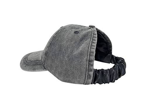 Curlcap Natural Hair Backless Cap – Satin Lined Baseball Hat For Women (Black Denim) #TOP5