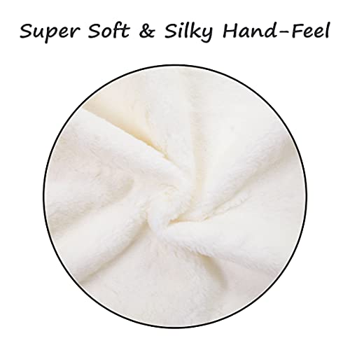 Home Brilliant Pillow Cover 26X26 Plush Solid Faux Fur Euro Sham Throw Pillows Supersoft Square Pillow Covers For Couch, 66X66 Cm, White #TOP3