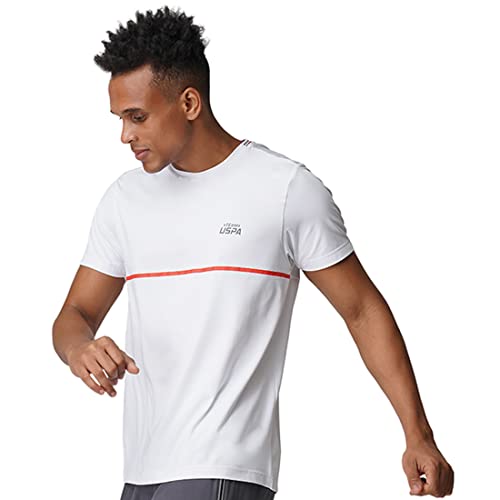 Image of U.S. Polo ASSN. Men Reflective Logo Polyester Spandex I715 Regular Fit T-Shirt - Pack of 1