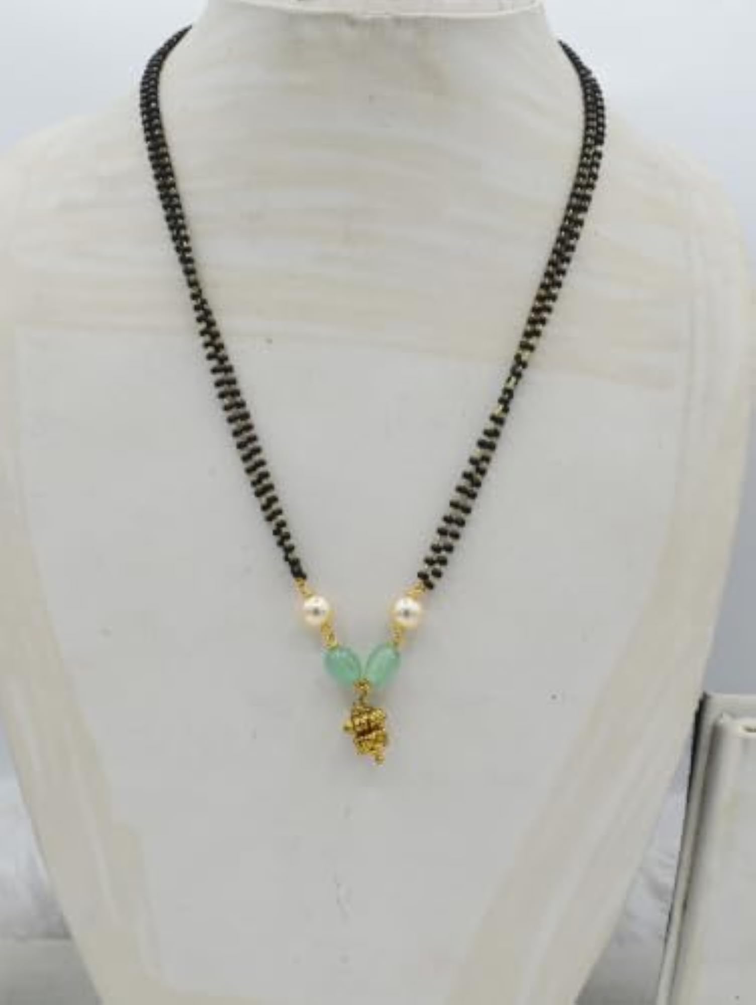 Double-Strand Black Bead Mangalsutra for Women