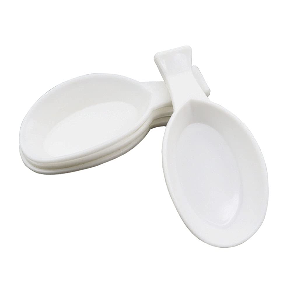 20Pcs Multifunction Plastic Ink Dish Plate with Brush Pen Rest Holder Chinese Calligraphy Painting Practice Ink Dish Calligraphy Supplies, White