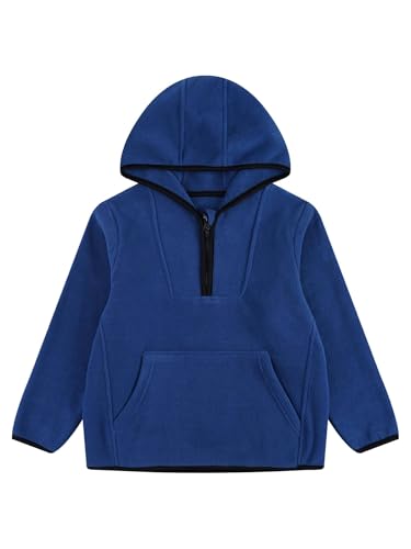 Kids Girls Boys Hoodie Warm Fleece Lined Jacket Hooded Sweatshirt Casual Long Sleeve Zipper Pullover Top Homewear