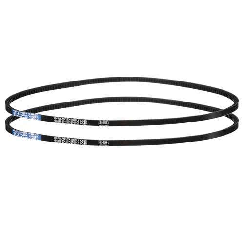 Image of AX46 Belt, Raw Edge Cogged Industrial Rubber EPDM V-Belt, Pack of 2 | 1 /2 inch(13mm) Width x 46 inch(1168mm) Inside Circumference x 5 /16 inch(8mm) Height